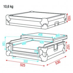 Showgear D7467 Universal Case 2-Ch DJ Control